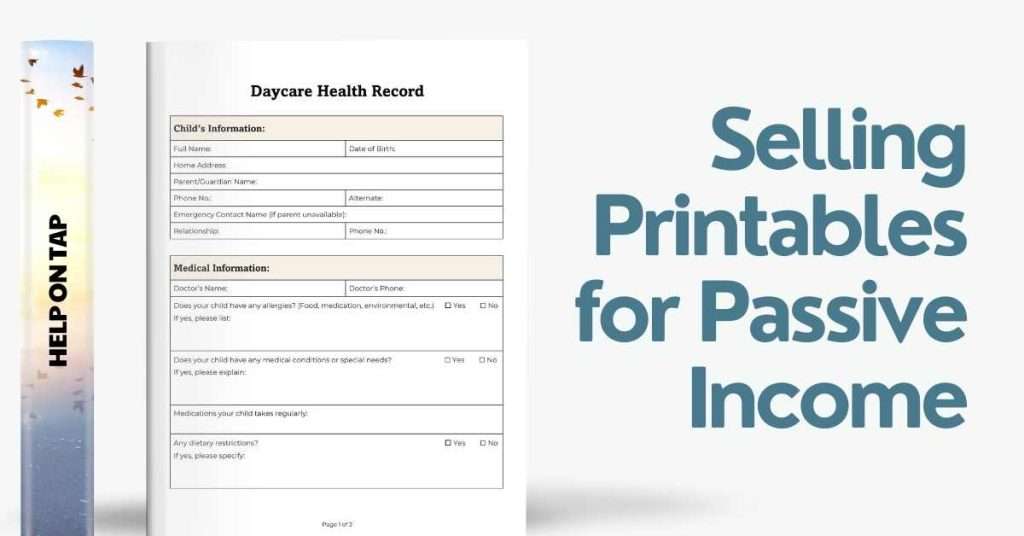 Selling Printables for Passive Income