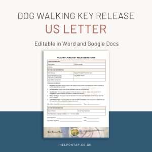 Dog Walking Key Release Return Form