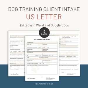 Dog Training Client Intake Form